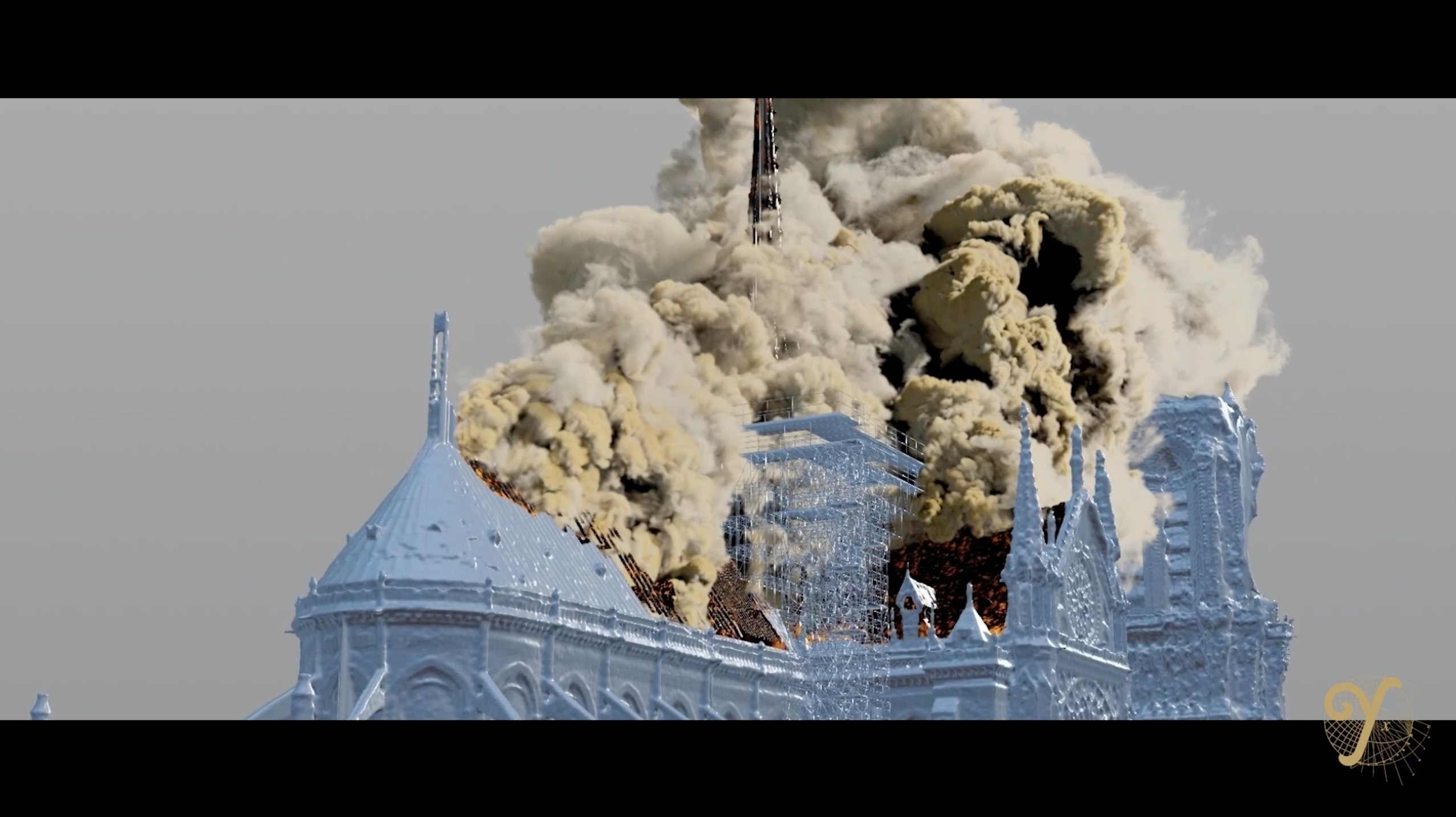 VFX making of Notre Dame on Fire with CG smoke integration done by The Yard VFX for the feature film of Jean-Jacques Annaud under the supervision of Laurens Ehrmann, winner of the 2023 Cesar for best visual effects