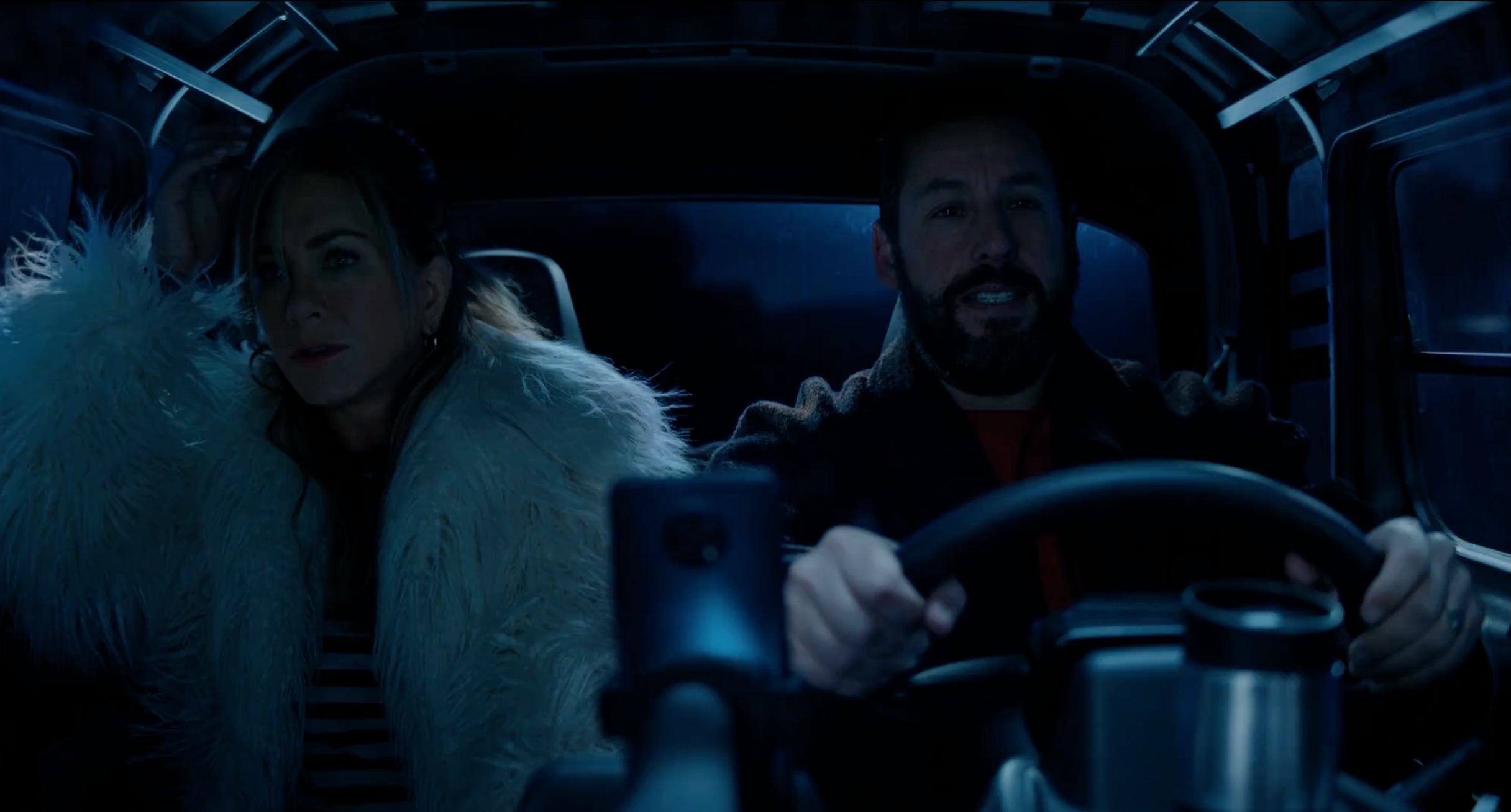 Final shot of Netflix 's Murder Mystery 2 showcasing set inlay by The Yard VFX