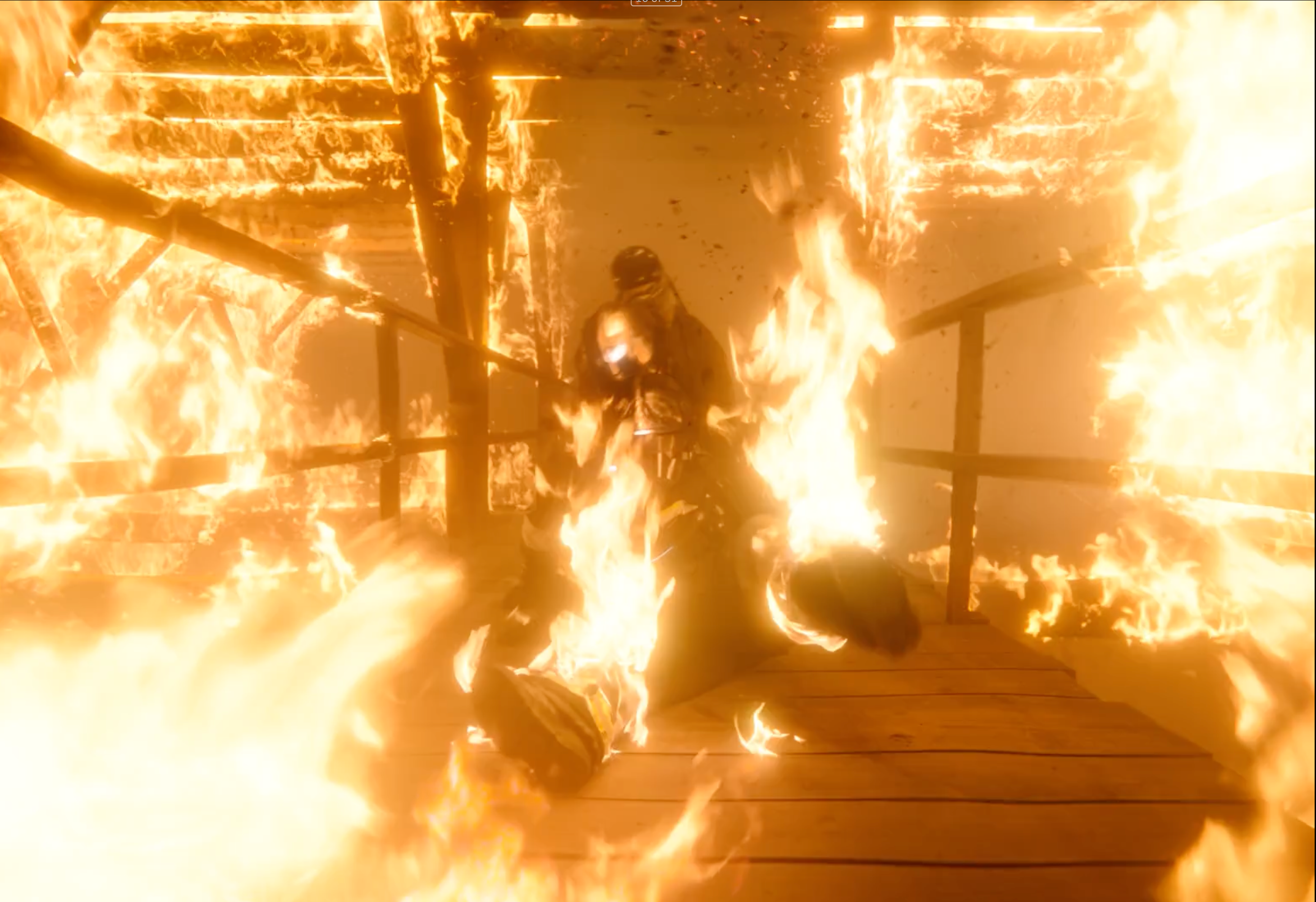 Final shot of CG fire on firefighters done by The Yard for Notre Dame, the new Netflix series