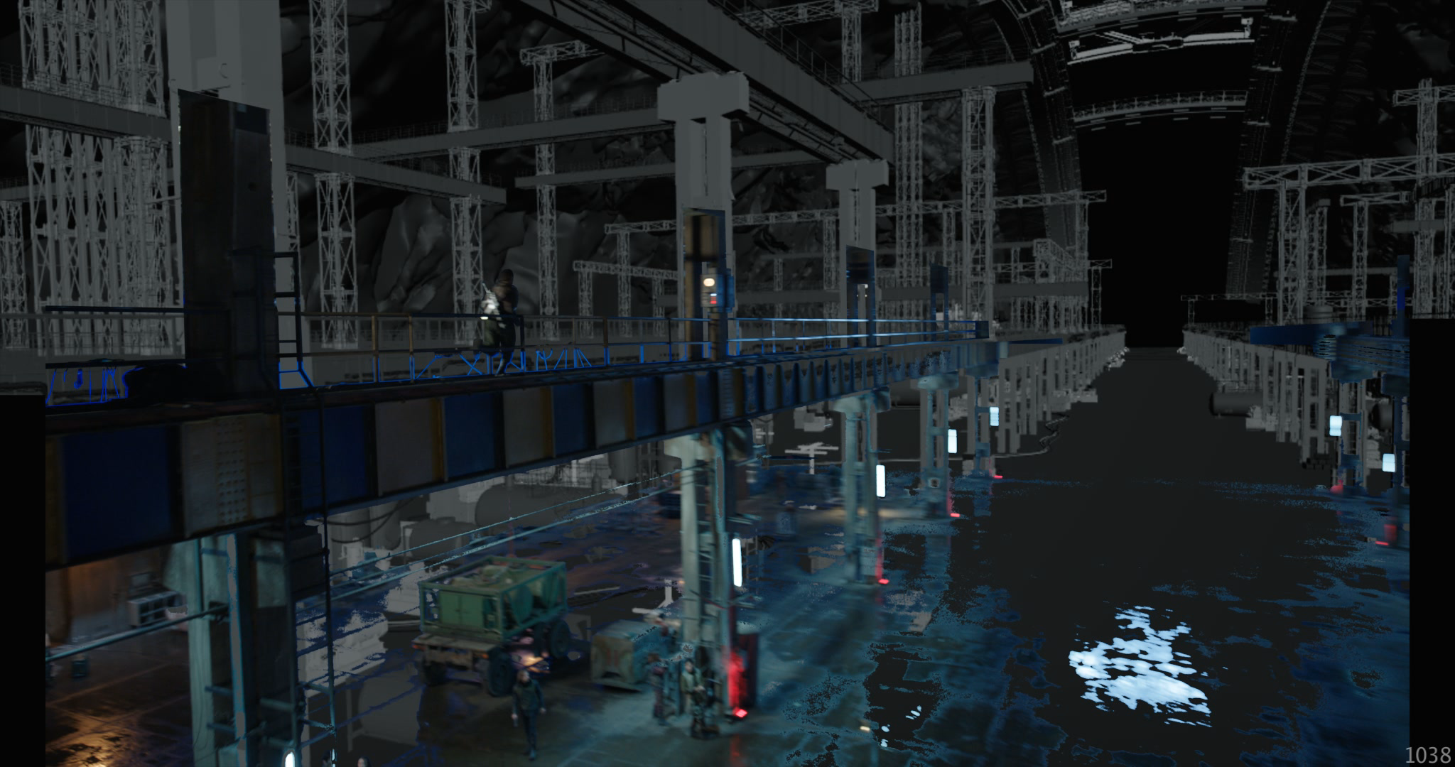 For the docking bay escape sequence in 'Halo - Season 2', the team at the France-based VFX studio The Yard faced the exciting challenge of creating a vast space dock set within the confines of an asteroid. expanded the dock to an impressive 400 meters, transforming it into a massive, complex environment filled with life and detail.