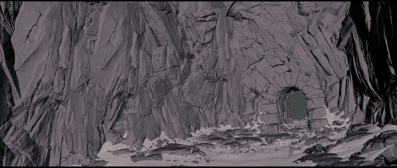 For "Indiana Jones and the Dial of Destiny", The Yard VFX worked on creating a full CGI environment for the drain sequence, initially focusing on the layout of the inner walls before animating the light halos reflecting off them.