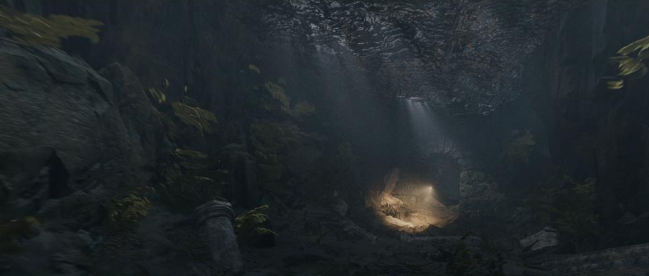 For "Indiana Jones and the Dial of Destiny", The Yard team meticulously crafted the lighting, taking into account the flashlight's beam, its movement, color, and reflections, along with the subtle natural light filtering from above, as the drain was situated within a cave.