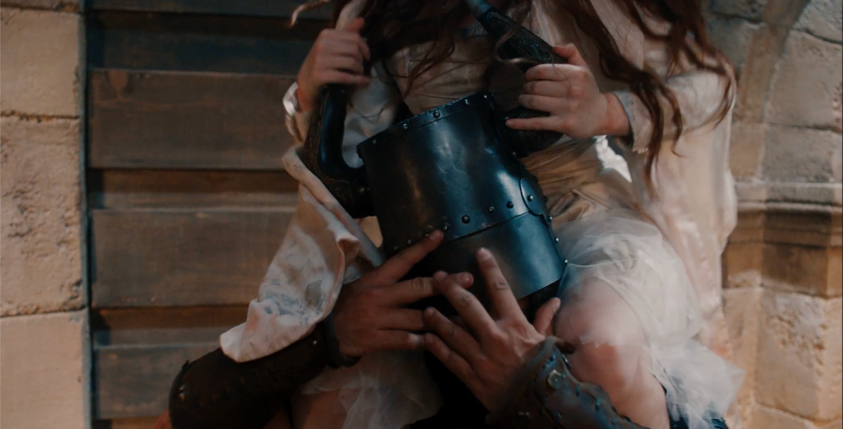 Stillframe from The Princess, featuring VFX work by The Yard on the helmet