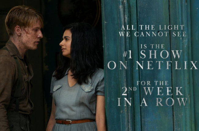 'All The Light We Cannot See", the four-part limited series directed by Shawn Levy, featuring VFX by The Yard, has secured the #1 position on Netflix's global English series chart for a second consecutive week.