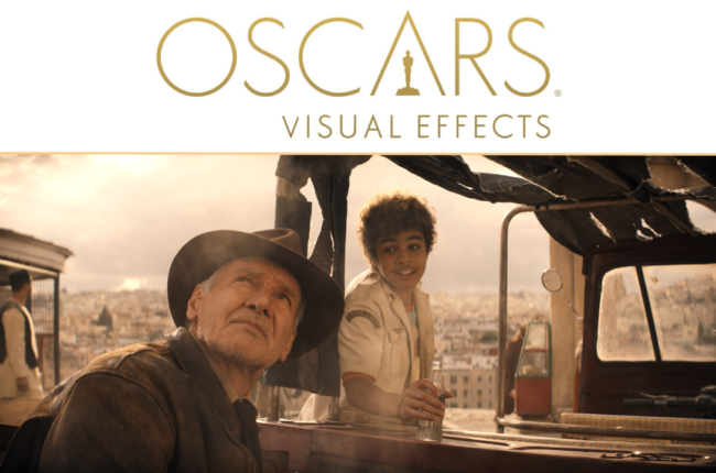 'Indiana Jones and the Dial of Destiny', featuring VFX shots by The Yard, is shortlisted for the Best VFX for the 96th Oscars.