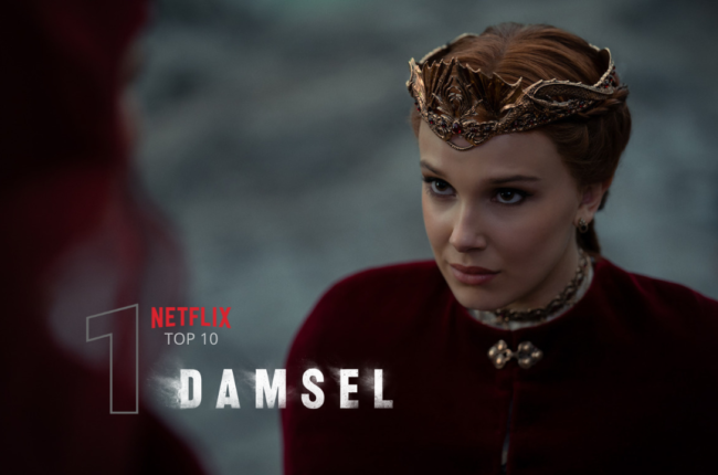 'Damsel', the latest Netflix's film for which The Yard provided VFX, has taken over the chart by reaching the #1 most viewed English film in just three days.