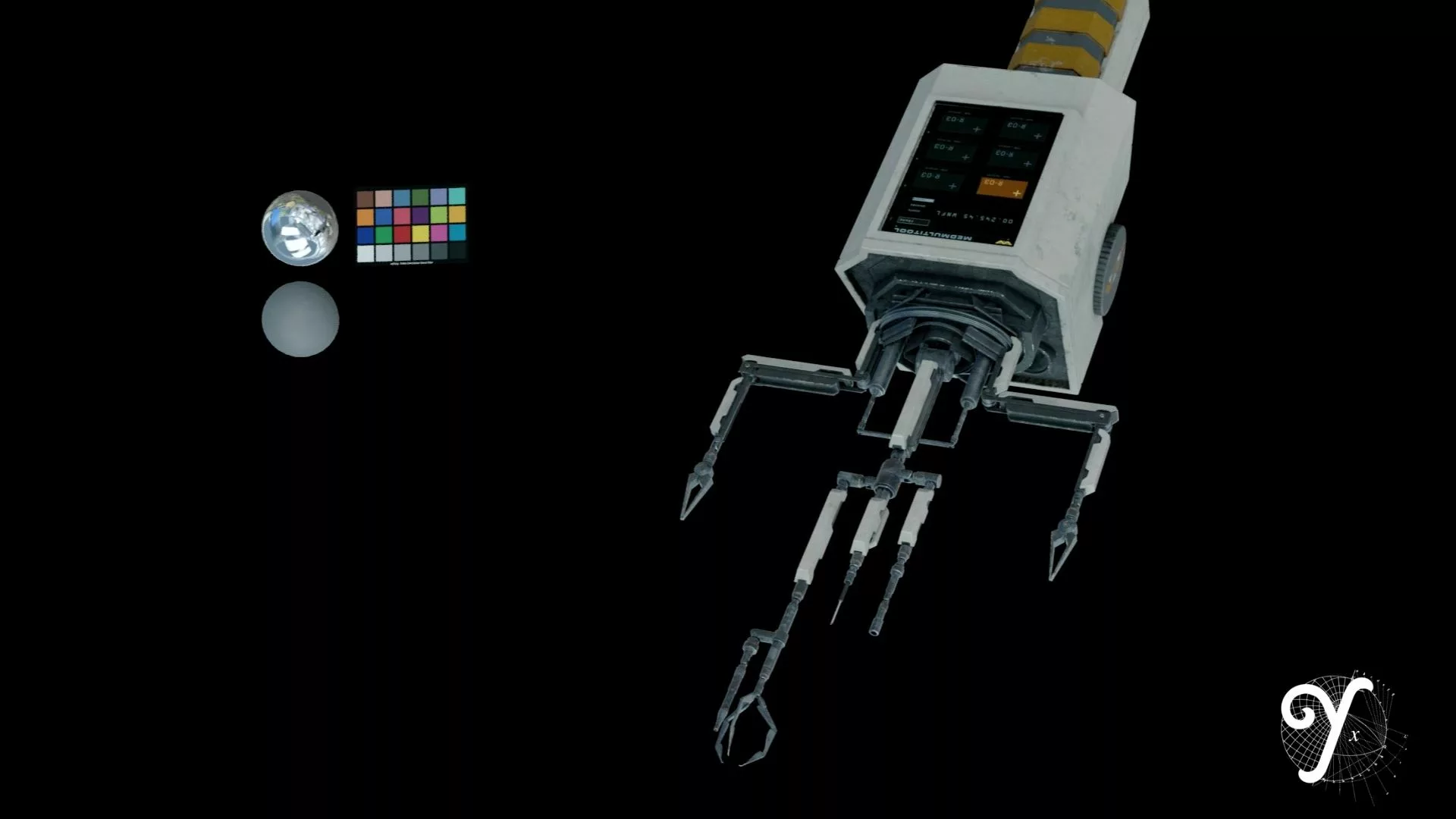 For Predator Badlands, The Yard team designed 3D concepts of the healing device used by Thia, the synthetic character.