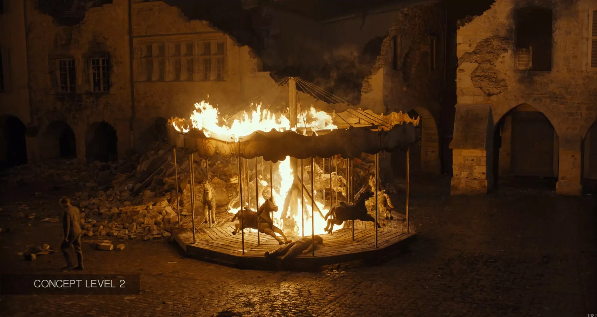 Paint overs and concept creation, overseen by Noemie Cauvin and her team, were essential for refining key shots in "All the Light You Cannot See,". To manage budget constraints effectively, the project employed three complexity levels for shot execution. Noemie’s team spearheaded this process. Their collaborative efforts ensured each shot received the necessary attention while aligning with resource constraints.