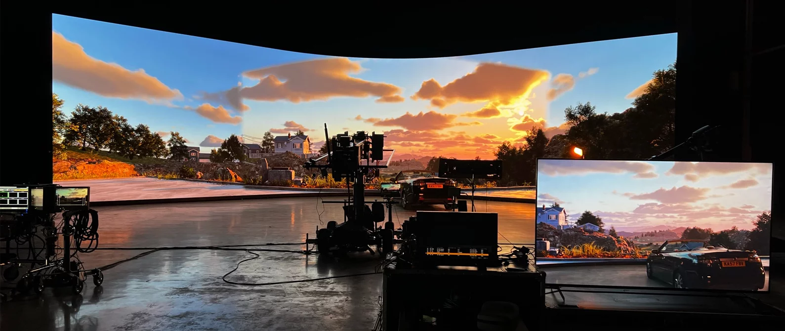 Dark Matters virtual production solutions include filming lot.