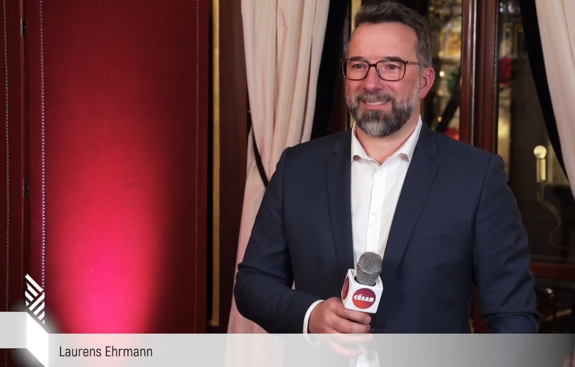 Laurens Ehrmann, fondateur de The Yard VFX, interviewé au diner des nommés aux César 2023, pour la catégorie meilleurs effets visuels.