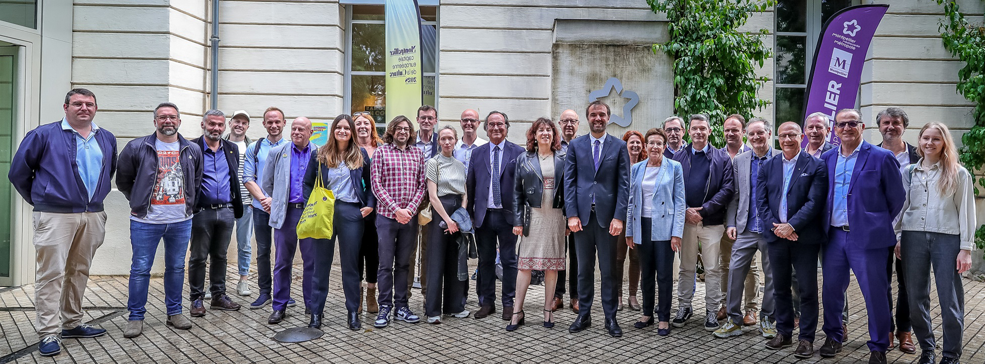 Laurens Ehrmann, fondateur et CEO de The Yard, présent à la conférence de presse de la Mairie de Montpellier, avec les lauréats de France 2030.