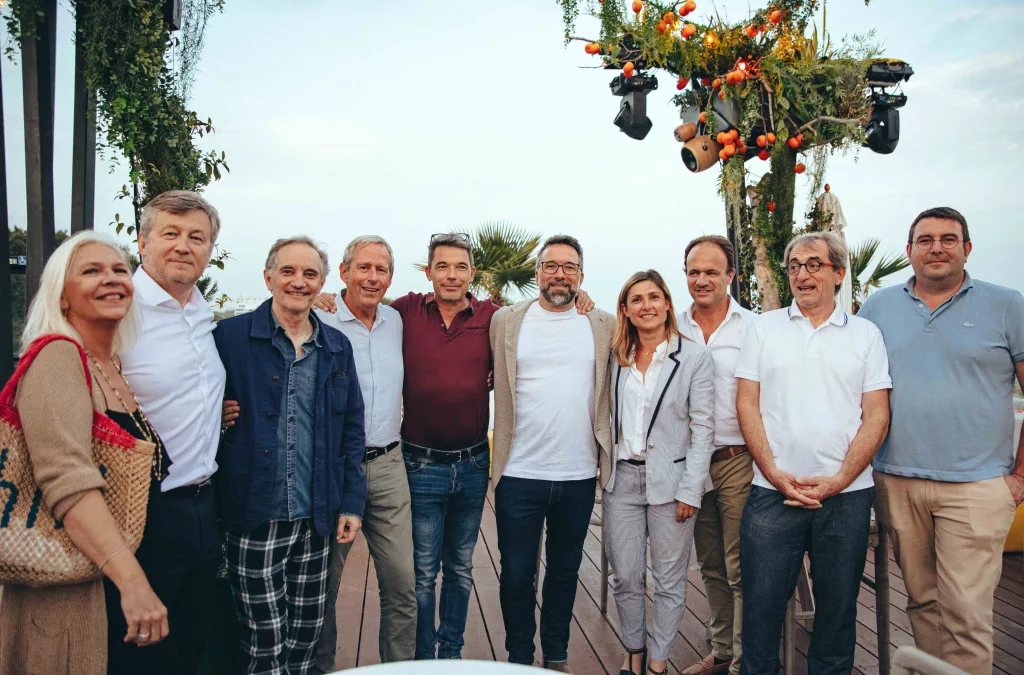 The representatives of PICS Studio, Dark Matters and ArtFX with Cecile Barral of La Region Occitanie and Laurens Ehrmann, founder and CEO of The Yard VFX