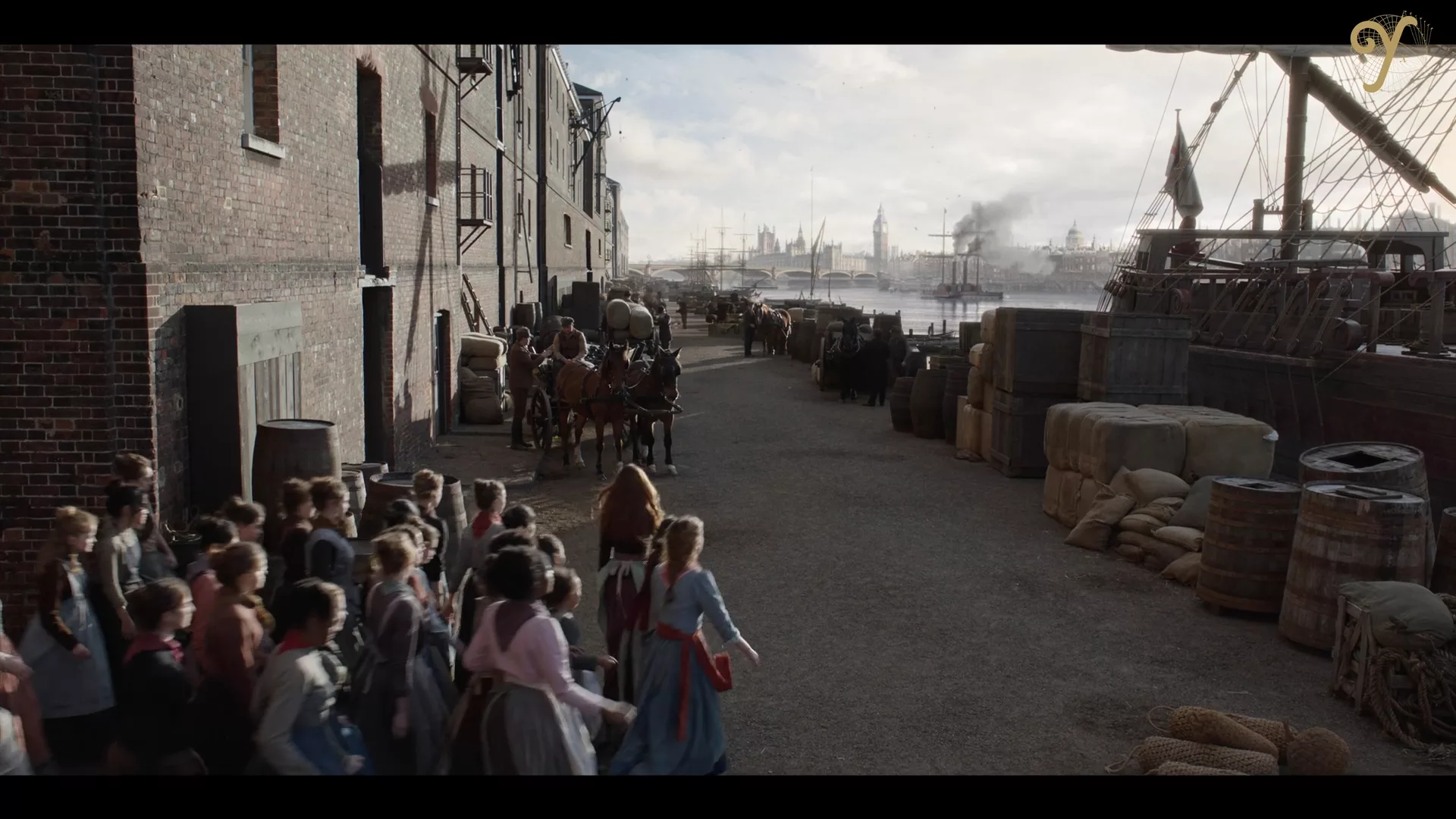 The Yard VFX provided DMP on Enola Holmes 2 (Netflix) for the harbour