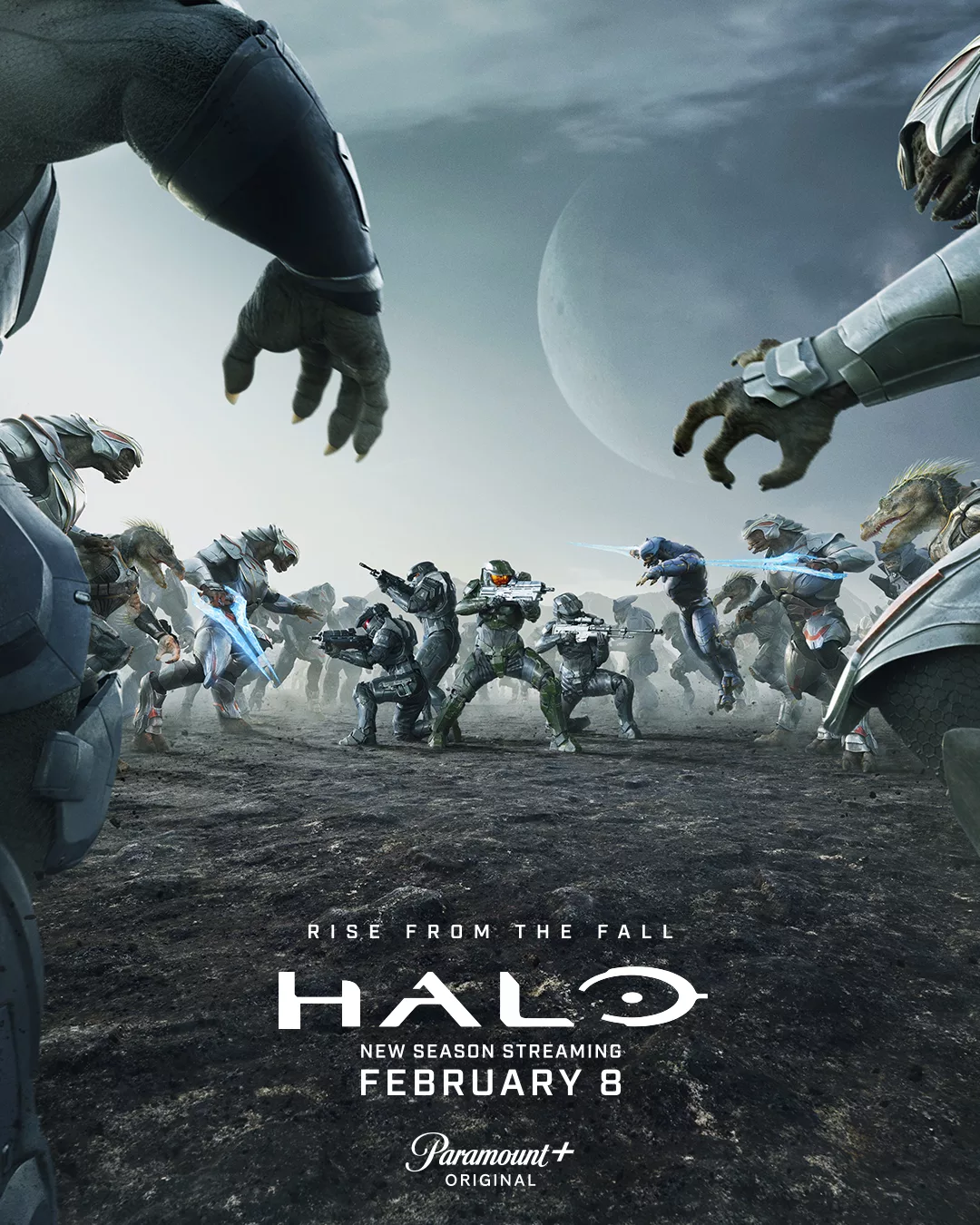 The new poster of 'Halo-Season2', for which The Yard provided VFX, showcases Master Chief and his Spartan-II unit from Silver Team encircled by a mass of Covenant Elites wielding Energy swords on what appears to be the planet of Reach.