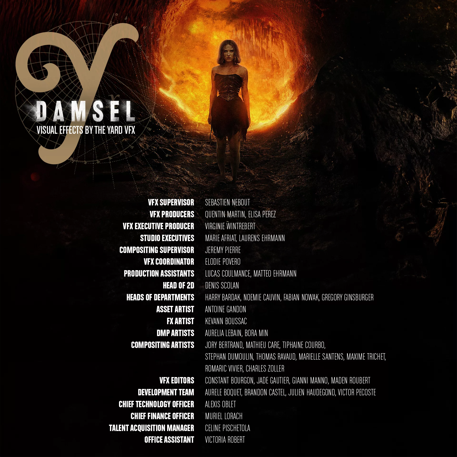 The teams of the France-based VFX studio The Yard crafted 64 shots for 'Damsel', Netflix's latest successful film, providing expertise in compositing, matte painting, CG assets and FX.