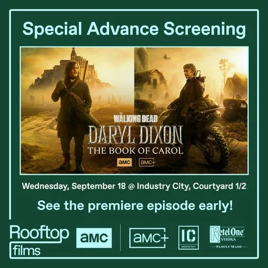 Don't miss the opportunity to attend a special advance screening of the season 2 of "The Walking Dead : Daryl Dixon", entitled "The Book of Carol", for which the France-based VFX studio The Yard crafted some VFX.