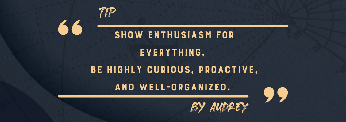 Audrey Lagnous, VFX Producer at The Yard, advises students who are interested in pursuing a career in production to show enthusiasm for everything, be highly curious, proactive, and well-organized.