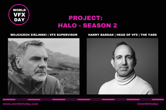 Discover behind-the-scenes secrets of the shooting of the dock bay escape sequence of Halo - Season 2 with Production VFX Supervisor Wojciech Zielinski and The Yard's Head of VFX, Harry Bardak