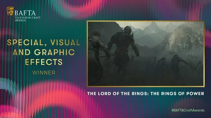 The Rings of Power - Season 2, for with the France-based VFX studio The Yard crafted VFX, won the 2025 BAFTA TV Craft Awards for Special, Visual & Graphic Effects