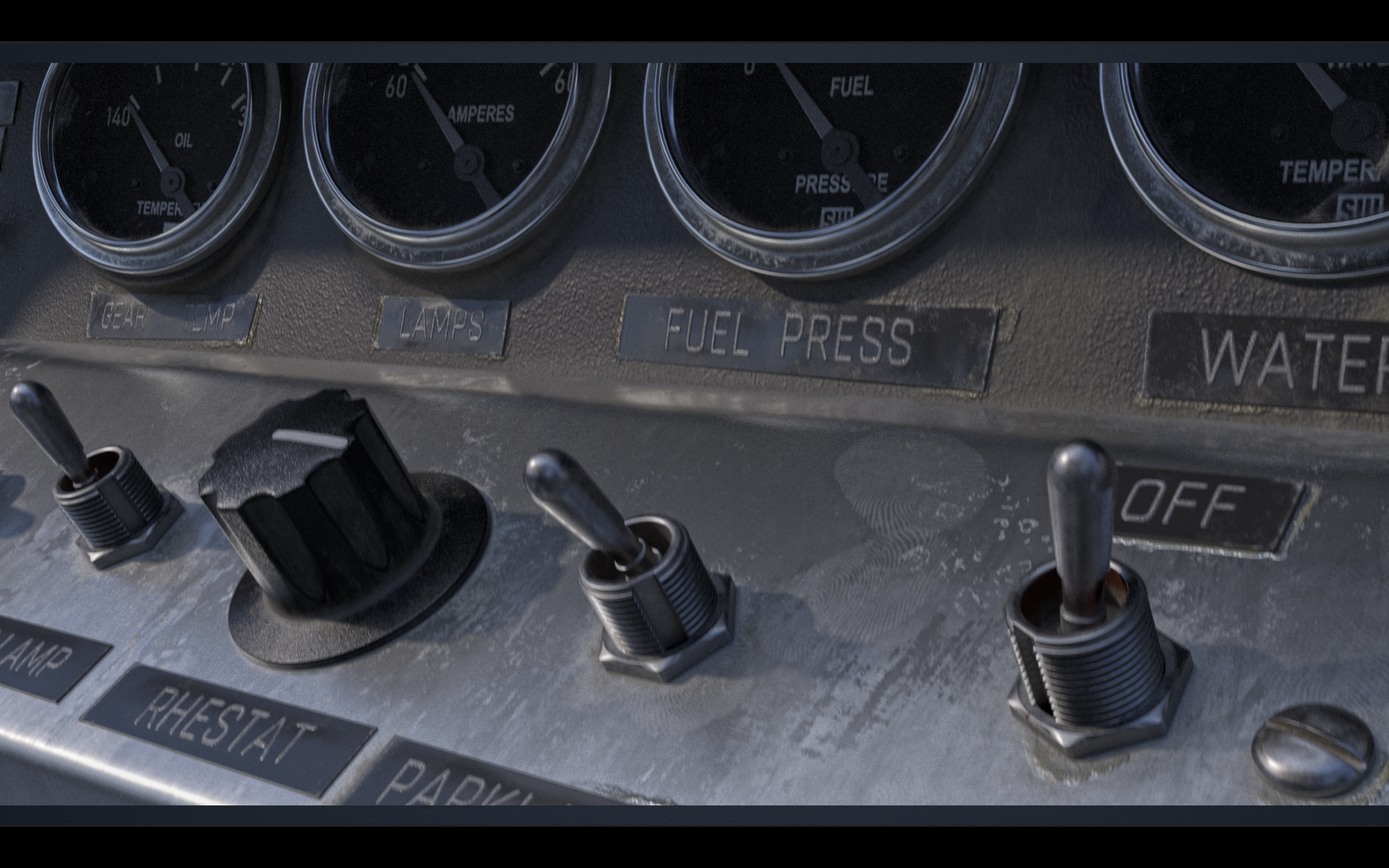 The Yard provided VFX for Ford v Ferrari including the work on the car dashboard, with counter overlays, finger prints, buttons, aso