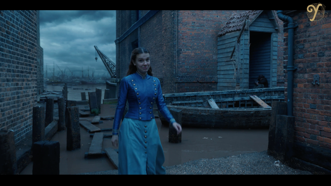 Final shot from Enola Holmes 2 with DMP work done by The Yard VFX