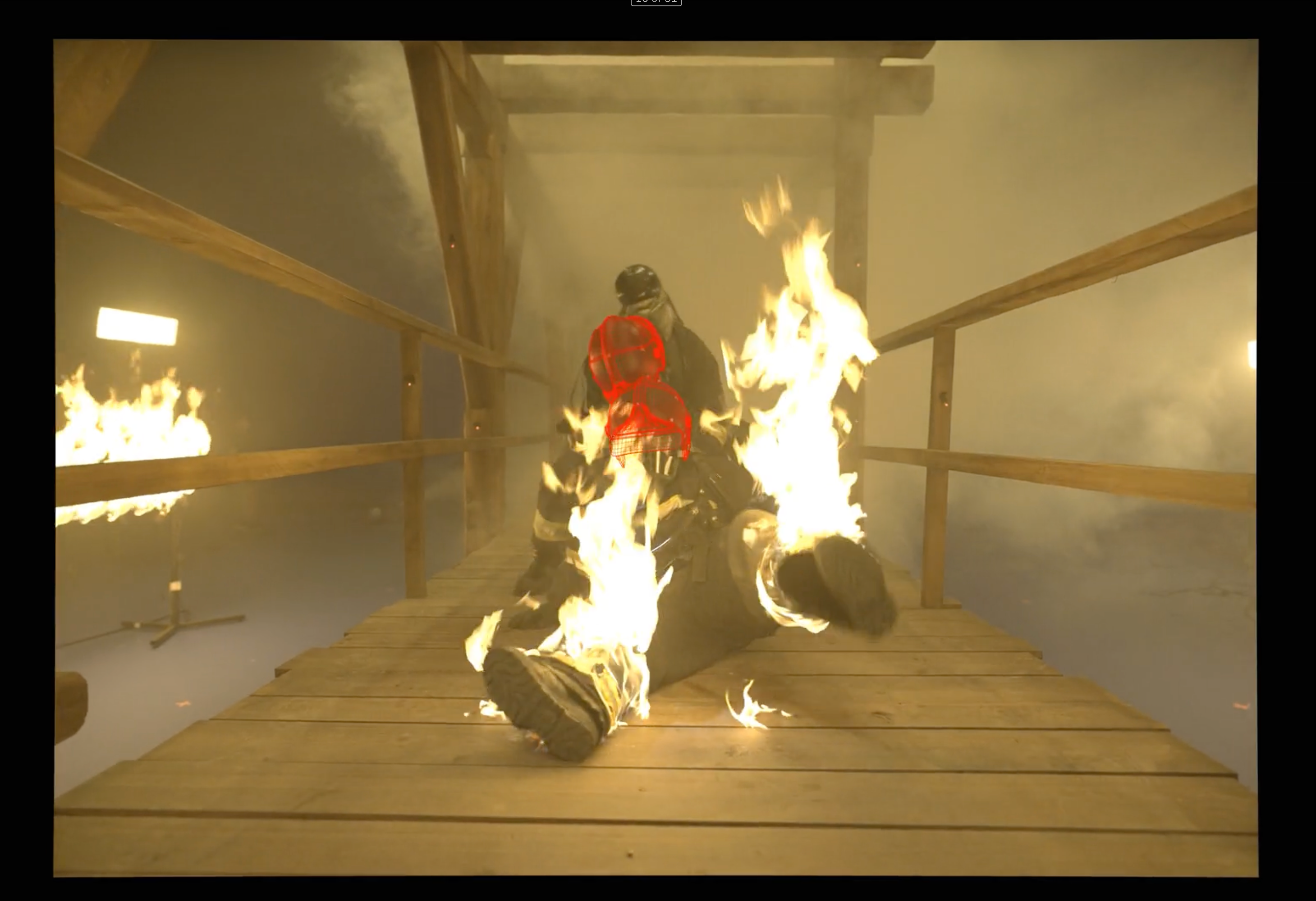 Making of CG fire on firefighters done by The Yard for Notre Dame, the new Netflix series