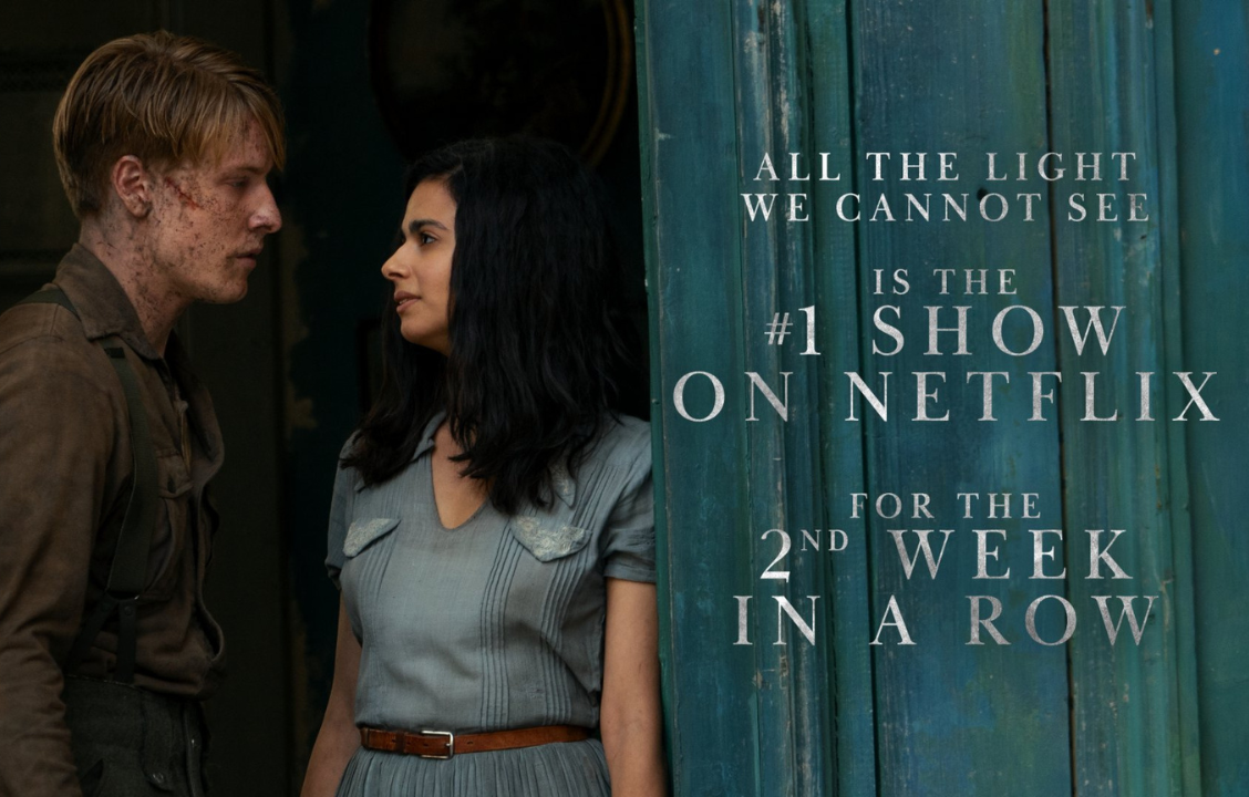 'All The Light We Cannot See", the four-part limited series directed by Shawn Levy, featuring VFX by The Yard, has secured the #1 position on Netflix's global English series chart for a second consecutive week.