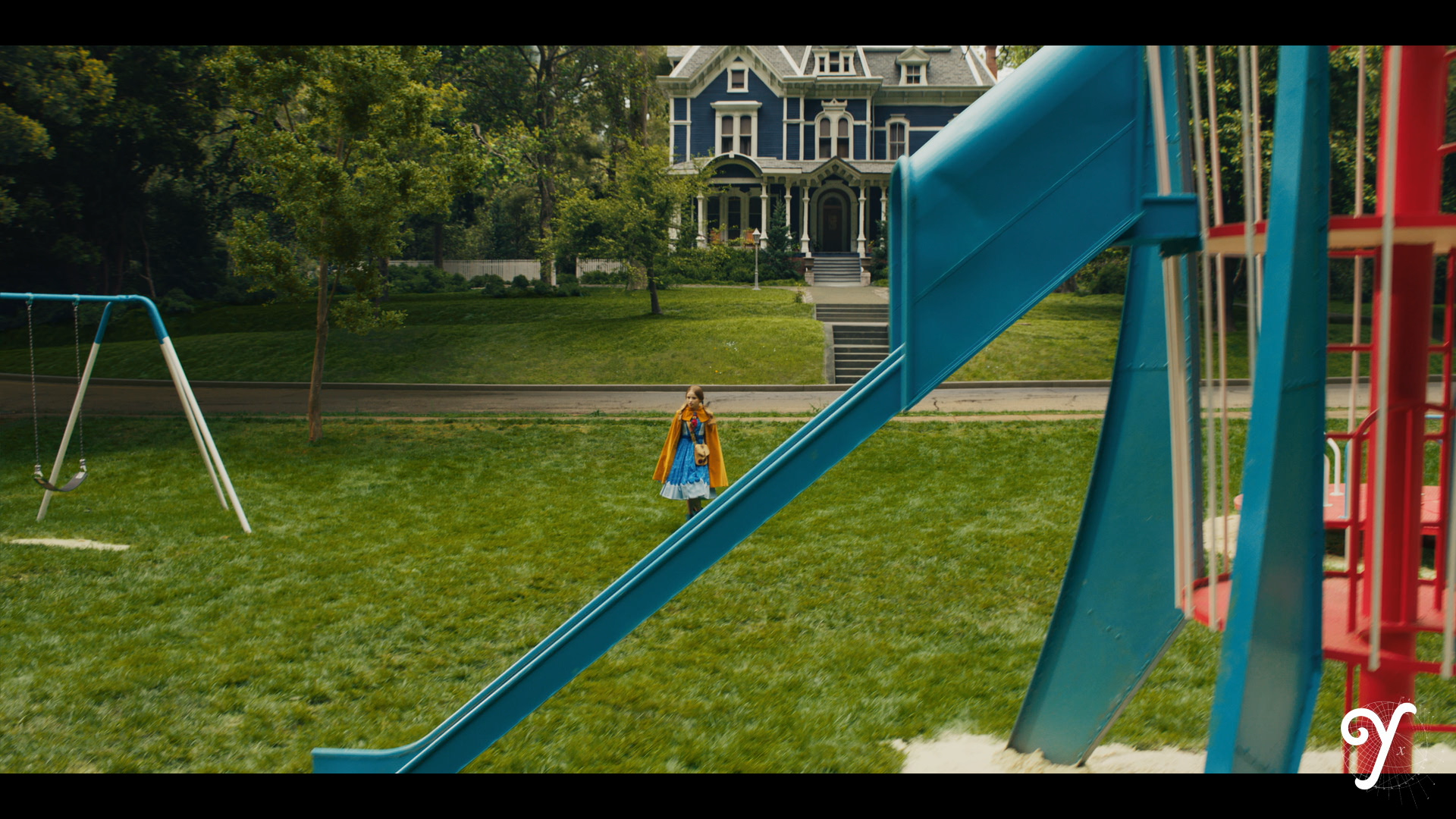 For Netflix's Stranger Things 5, the France-based VFX studio The Yard rebuilt Henri Creel's house and the front playground entirely in CG.